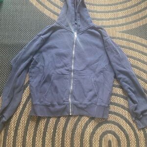 Brandy Melville navy blue zip up hoodie